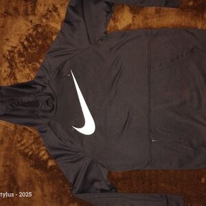 Nike Black Performance Hoodie with White Swoosh